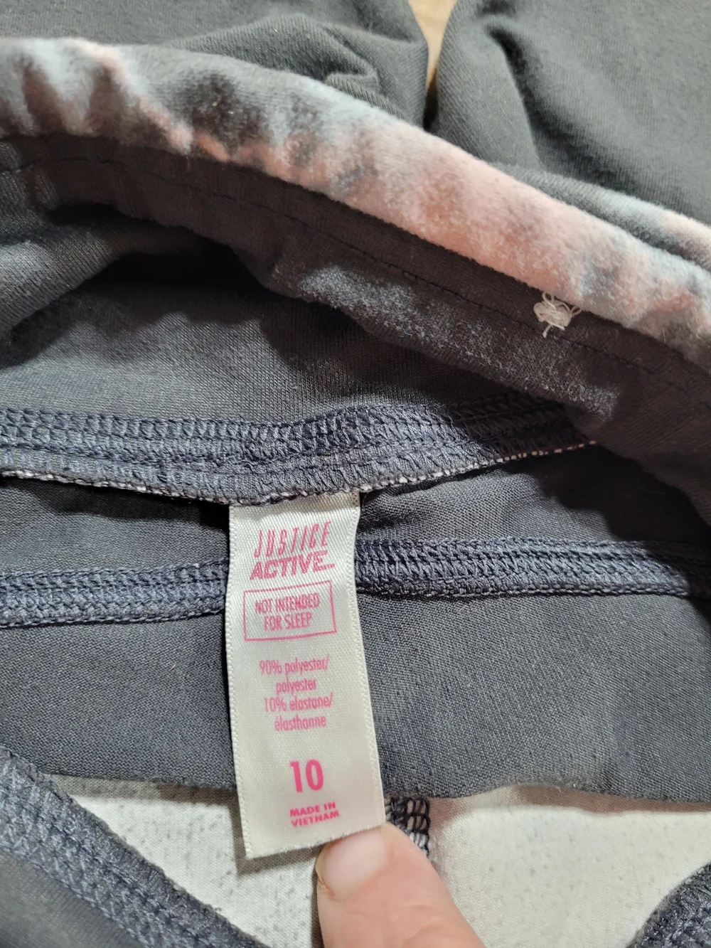 Justice Tie-Dye Leggings in Pink and Gray
